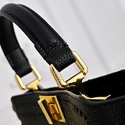 FENDI - Peekaboo ISeeU Small Embroidered Black Leather Size 27x21x11cm - 6