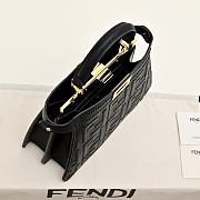 FENDI - Peekaboo ISeeU Small Embroidered Black Leather Size 27x21x11cm - 5