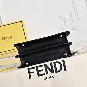 FENDI - Peekaboo ISeeU Small Embroidered Black Leather Size 27x21x11cm - 2