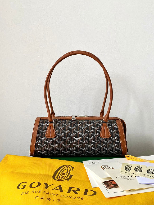 Goyard Canvas Bonbonnière Bag Black and Brown Size 30 x 10.5 x 12cm - 1