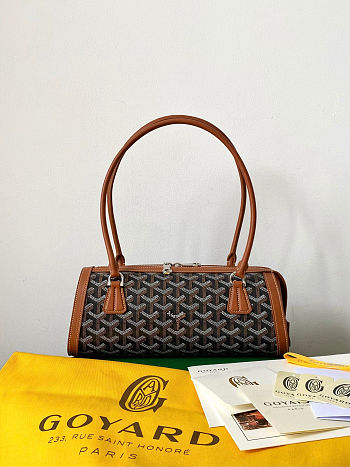 Goyard Canvas Bonbonnière Bag Black and Brown Size 30 x 10.5 x 12cm