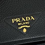 Prada Leather Shoulder Bag Black 23 x 15.5 x 9cm - 3