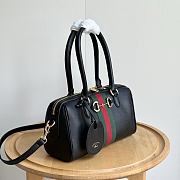 Gucci Borsetto medium boston bag in black leather Size 28 x 15 x 10cm - 6