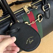 Gucci Borsetto medium boston bag in black leather Size 28 x 15 x 10cm - 4
