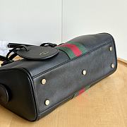 Gucci Borsetto medium boston bag in black leather Size 28 x 15 x 10cm - 5
