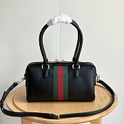 Gucci Borsetto medium boston bag in black leather Size 28 x 15 x 10cm - 3