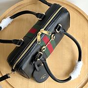 Gucci Borsetto medium boston bag in black leather Size 28 x 15 x 10cm - 2