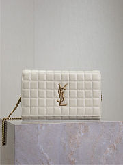 YSL Cassandre Wallet on Chain in quilted smooth leather bag Crema Soft Size 23x14x3cm - 1