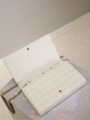 YSL Cassandre Wallet on Chain in quilted smooth leather bag Crema Soft Size 23x14x3cm - 5