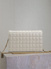 YSL Cassandre Wallet on Chain in quilted smooth leather bag Crema Soft Size 23x14x3cm - 3