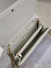 YSL Cassandre Wallet on Chain in quilted smooth leather bag Crema Soft Size 23x14x3cm - 2