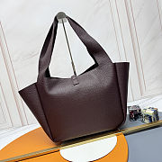 YSL LE 5 À 7 BEA in grained leather in Brown Size 50×28×18cm - 5