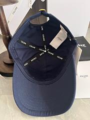 Celine Triomphe Logo Embroidered Cap Black - 4
