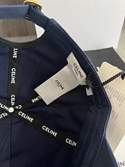 Celine Triomphe Logo Embroidered Cap Black - 2