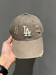 MLB Damage Washing Unstructured Ball Cap LA Dodgers 3ACPVV34N-07BRL Brown - 3