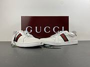 Gucci Women's Stretch low-top sneaker in white leather ‎865056 AAGFF 9099 - 1