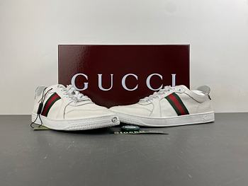 Gucci Women's Stretch low-top sneaker in white leather ‎865056 AAGFF 9099