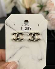 Chanel Leather Chain Pearl Crystal Brooch Light Gold Tone - 1