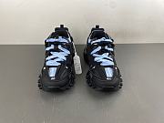Balenciaga Track Shirt Sneaker in black and blue polyurethane and cotton 542023WTRSH1040 - 2