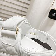 Chanel Dad White Leather Quilted Gold CC Logo Strap Double Chunky - 6