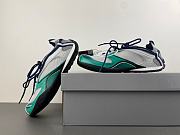 Balenciaga Men's Radar Gradient Lines Sneaker in Light Grey/green/black 865703WSTGL1031 - 2