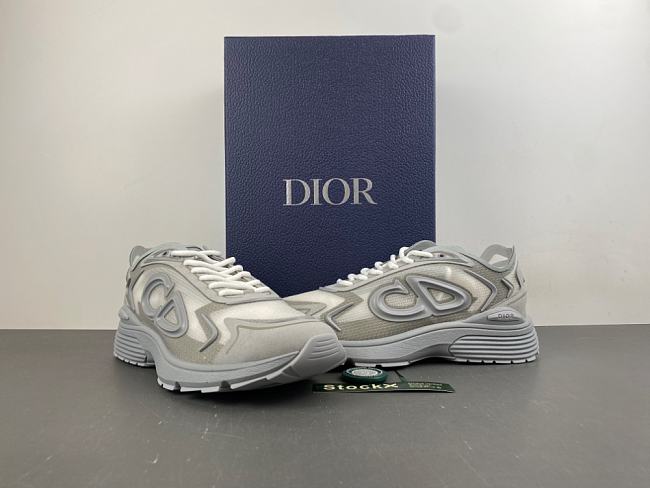 Dior B30 Sneaker Gray and White Semi-Transparent N3O Nylon 3SN342ABF_H898 - 1