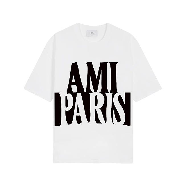 AMI Paris logo-print T-shirt White - 1