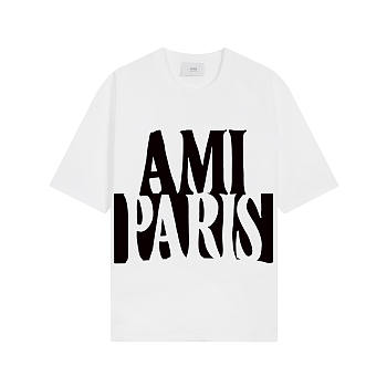 AMI Paris logo-print T-shirt White