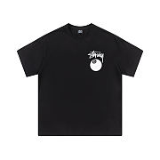 Stussy 8 Ball Pigment Dyed Tee Black  - 1