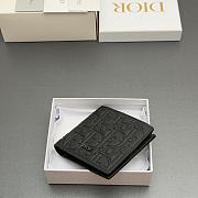 Dior Wallet with Coin Pocket Gray Dior Gravity Leather Size 11.5x9.5x3cm - 5