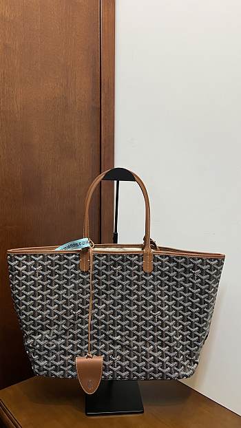 Goyard Artois PM Tote Bag Black and Brown Size 39x32x19cm