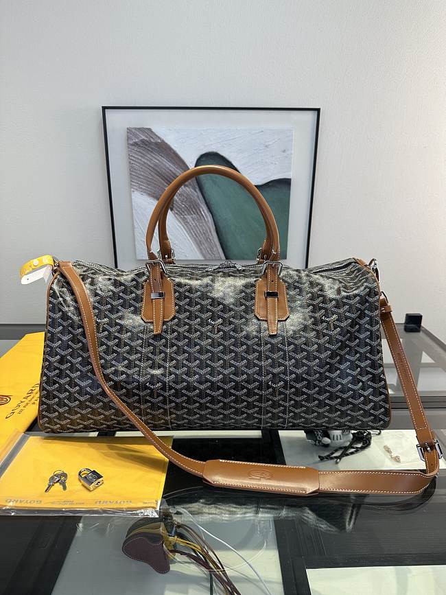 GOYARD Boston 50 Bag Black and Tan Size 50×23×26 cm - 1