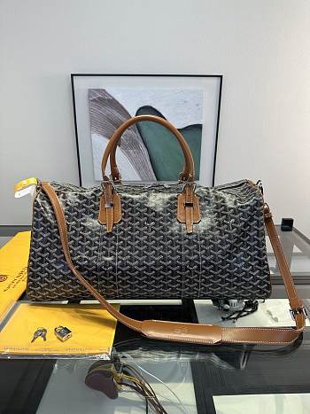 GOYARD Boston 50 Bag Black and Tan Size 50×23×26 cm
