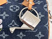 LV Speedy 18 Bandoulière Blue Monogram Flowers Denim M27557 Size 18 x 12 x 10 cm - 2