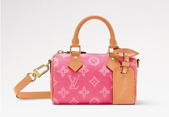 LV Nano Speedy Rose Ruban M28322 Size 16 x 10 x 7.5 cm