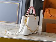 LV Capucines BB Bag M11343 Snow White/Quartz White/Jasmine Pink Size 27 x 17.3 x 9 cm - 6