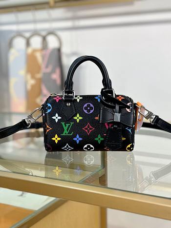 LV x TM Nano Speedy Multicolore Noir M13406 Size 16x10x7.5 cm