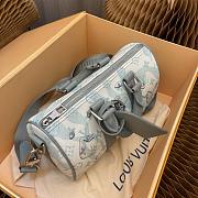 LV Monogram Aquagarden Keepall Bandouliere 25 Crystal Blue Size 25 x 15 x 11cm - 4