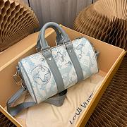 LV Monogram Aquagarden Keepall Bandouliere 25 Crystal Blue Size 25 x 15 x 11cm - 3
