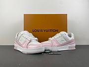 Louis Vuitton LV Trainer White Light Pink Embossed 1ABOEK - 1