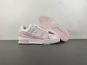 Louis Vuitton LV Trainer White Light Pink Embossed 1ABOEK - 4