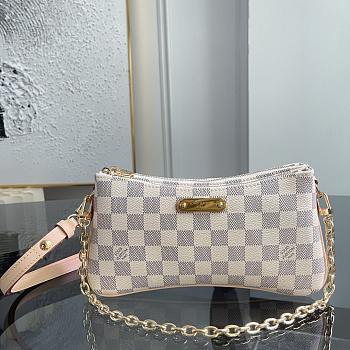 LV Pochette Liv Damier Azur N00228 Size 24.5 x 13.5 x 6.5cm