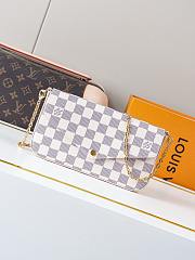 LV Pochette Félicie Damier Azur N40491 Size 21 x 12 x 3 cm - 1