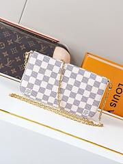LV Pochette Félicie Damier Azur N40491 Size 21 x 12 x 3 cm - 4