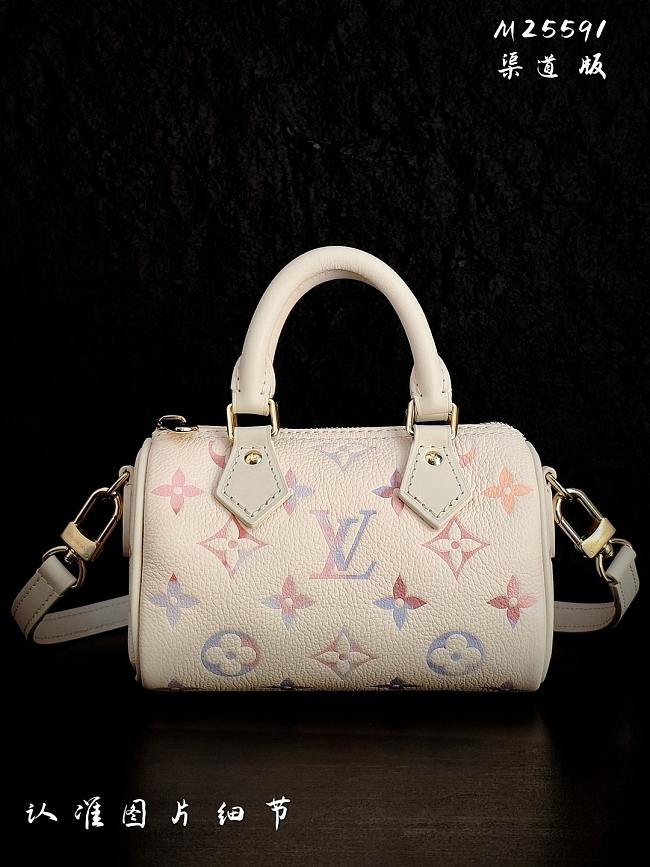 LV Nano Speedy Monogram Empreinte Leather  16x10x7.5CM - 1