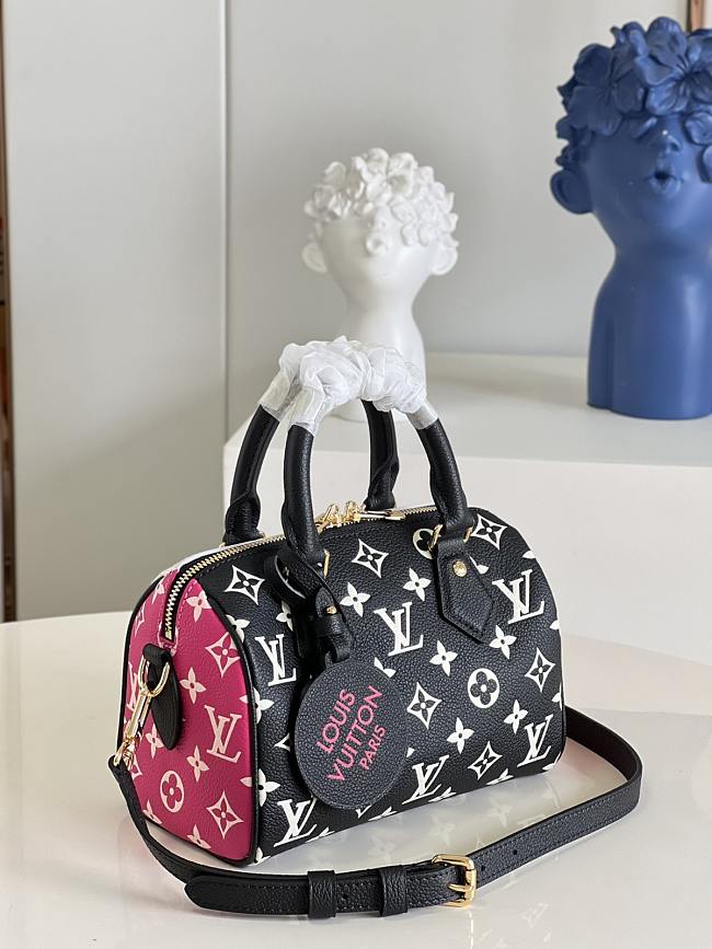 Louis Vuitton Speedy Bandouliere 20 Black/White Size 20.5x13.5x12cm - 1