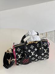Louis Vuitton Speedy Bandouliere 20 Black/White Size 20.5x13.5x12cm - 6