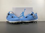 Custom Air Jordan 4 University Blue Football Cleats - 1