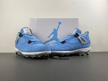 Custom Air Jordan 4 University Blue Football Cleats