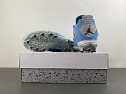 Custom Air Jordan 4 University Blue Football Cleats - 5